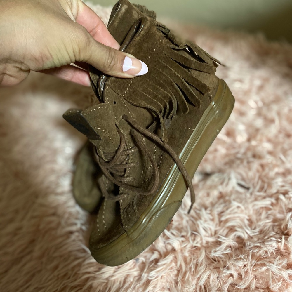 Brown suede moccasins by Vans
